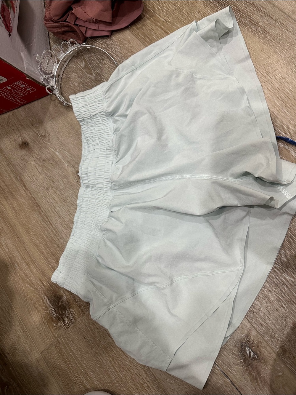 lululemon athletica Light Mint Elastic-Waist Athletic Shorts